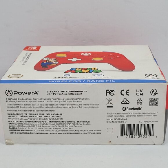 Nintendo Switch Wireless Controller Mario Red By PowerA NEW - Picture 5 of 5